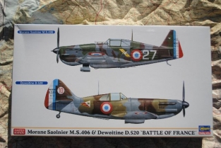 Hasegawa 01941  Morane Saolnier M.S.406 & Dewoitine D.520 BATTLE OF FRANCE